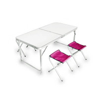 Стіл та стільці Easy Campi 1+4 120х60х70см Мармур
