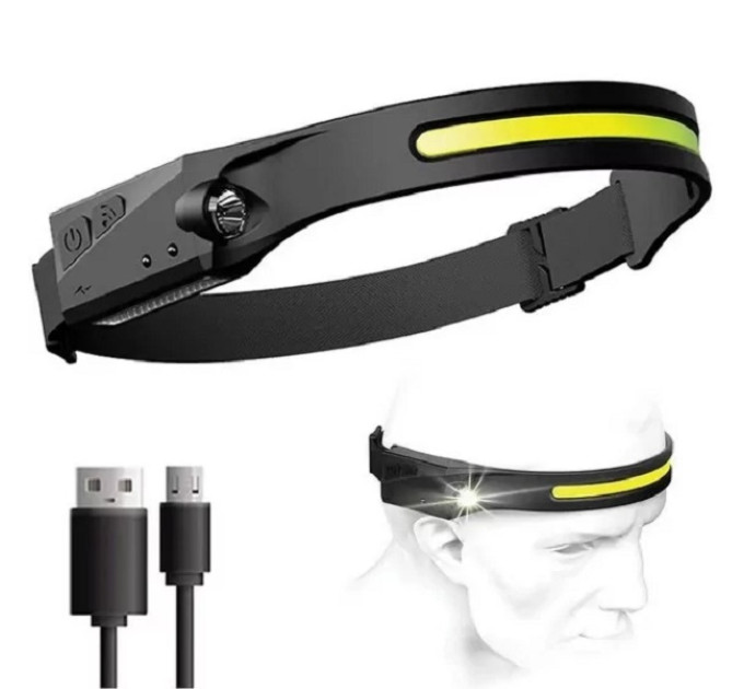 Ліхтарик налобний BAILONG BL-G28 XPE+COB USB CHARGE