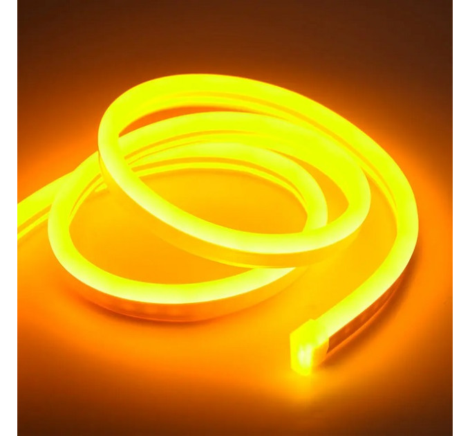 Стрічка силіконова LED NEON 5M Yellow 12V-220V