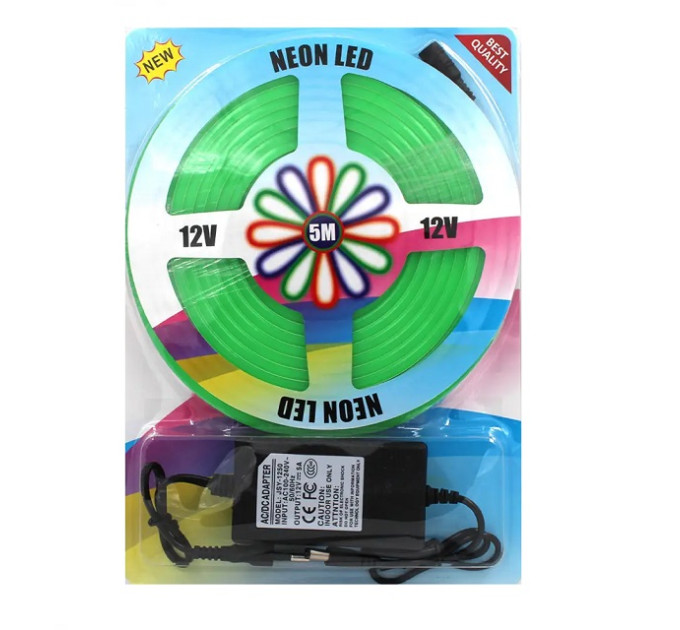 Лента силиконовая LED NEON 5M Green 12V-220V   