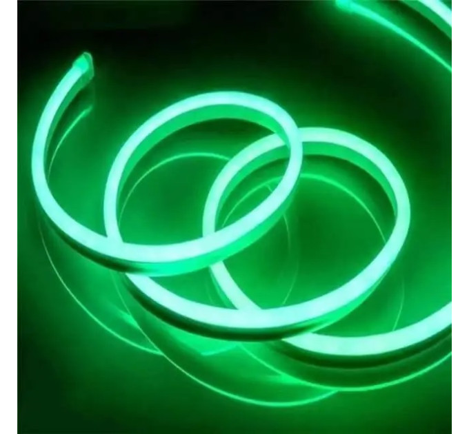 Лента силиконовая LED NEON 5M Green 12V-220V   