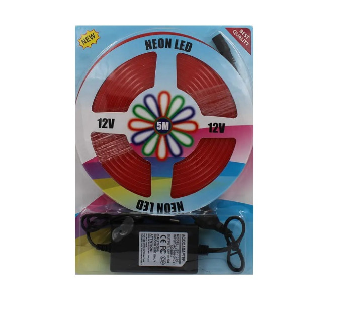 Лента силиконовая LED NEON 5M RED 12V-220V  