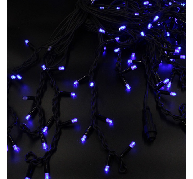 Гірлянда-бахрома LED 200 3.3Line Short curtain (Бульби/Бахрома) B-1 синя 10м*1,5м Вул.+з'єдн.