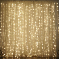 Гірлянда-штора 300 led WW-9 Теплий Білий 3M*3M на мідному дроті+з'єднувач