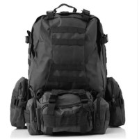 Рюкзак Тактичний з підсумками B08 Black 55L