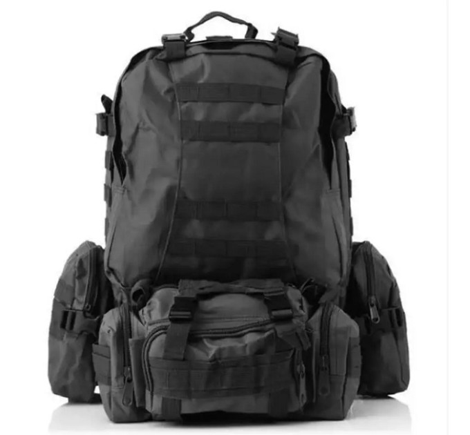 Рюкзак Тактичний з підсумками B08 Black 55L