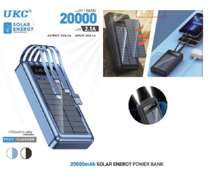 Мобільна зарядка UKC 20000mAh SOLAR Z 102B
