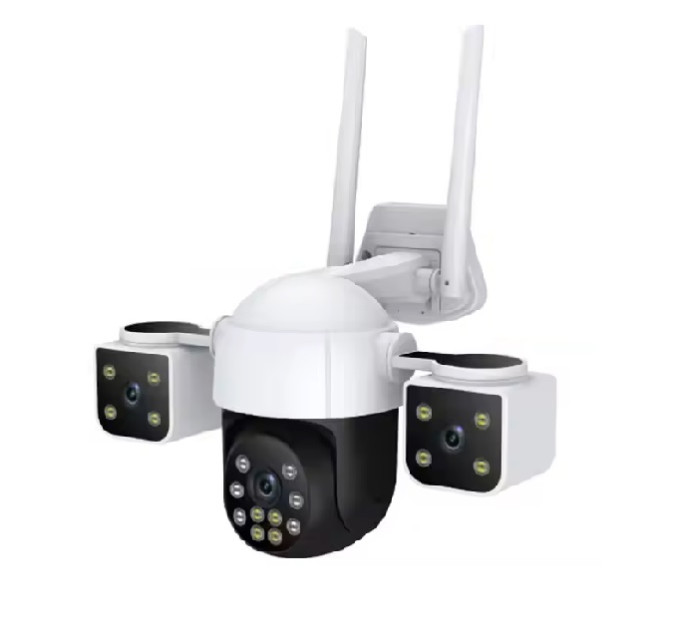 Камера видеонаблюдения с 3 линзами 2+2+2Mp 4G,Wi-Fi,LAN 