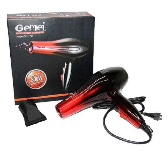 Фен GEMEI GM-1719 (1800Вт)