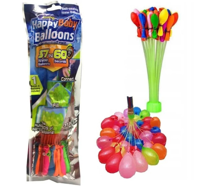 Набір водяних куль 37шт Happy Baby Balloons