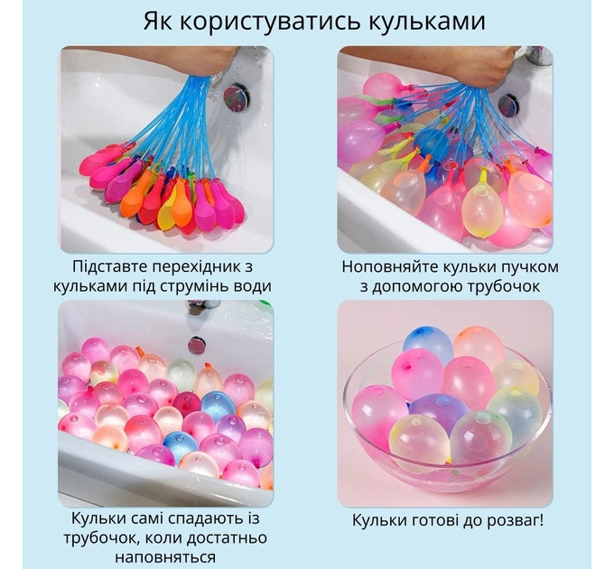 Набір водяних куль 111шт Happy Baby Balloons