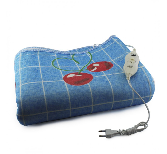 Простынь электрическая Electric Blanket 150х120см (в клеточку, Вишни)