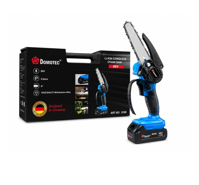 Акумуляторна ланцюгова пилка CHAIN SAW 6'' DOMOTEC 68V 8Ah