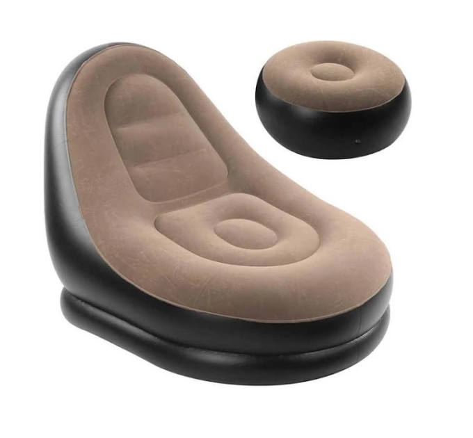 Надувное кресло с пуфом-подставкой для ног AIR SOFA 