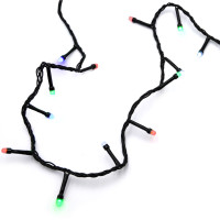 Гірлянда-нитка (String-Lights) 300M-4 внутрішня, пров.: чорний, 12м (Різнокольорова)