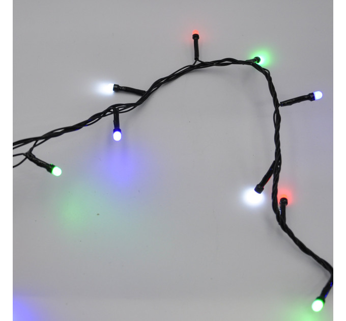 Гірлянда-нитка (String-Lights) 400M-4 внутрішня, пров.: чорний, 20м (Різнокольорова)