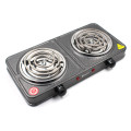 Плита електрична Domotec MS-5802 2кф., 2000Вт. (Сірий)
