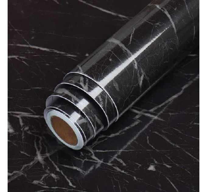 Самоклеюча плівка 3м на 60см Чорний мармур