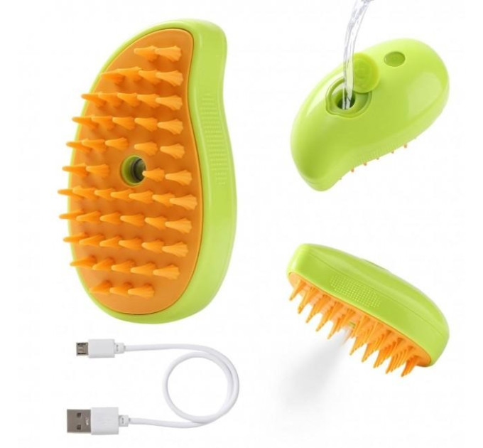 Парова масажна щітка для собак та котів USB QC-06 