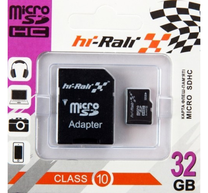 Карта пам'яті HI-RALI 32GB10 with Adapter