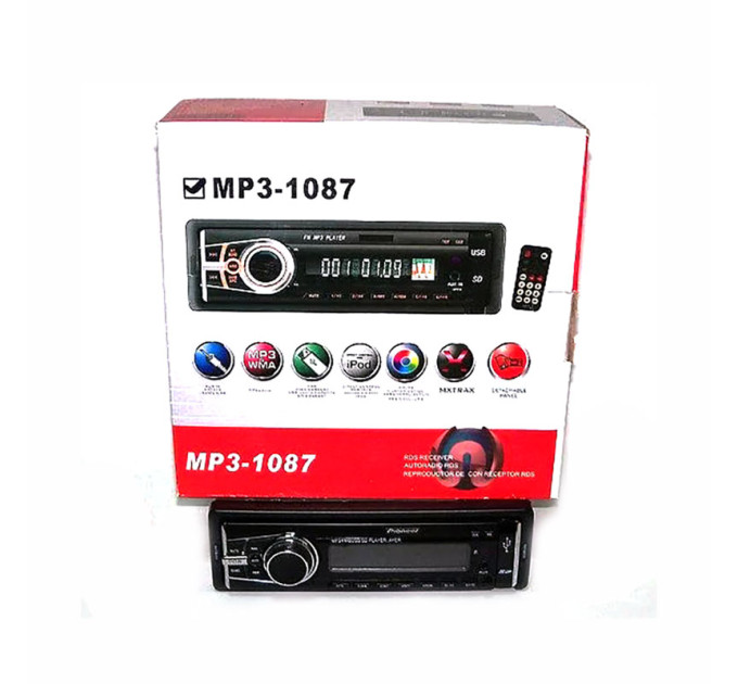 Автомагнитола MP3-1087 (съем/ISO)
