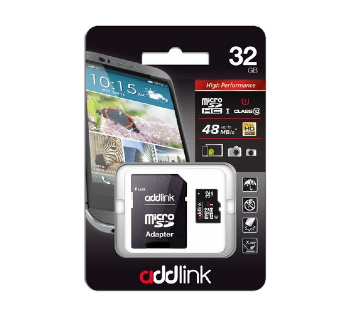 Карта пам'яті ADDLINK 32GB10 with Adapter