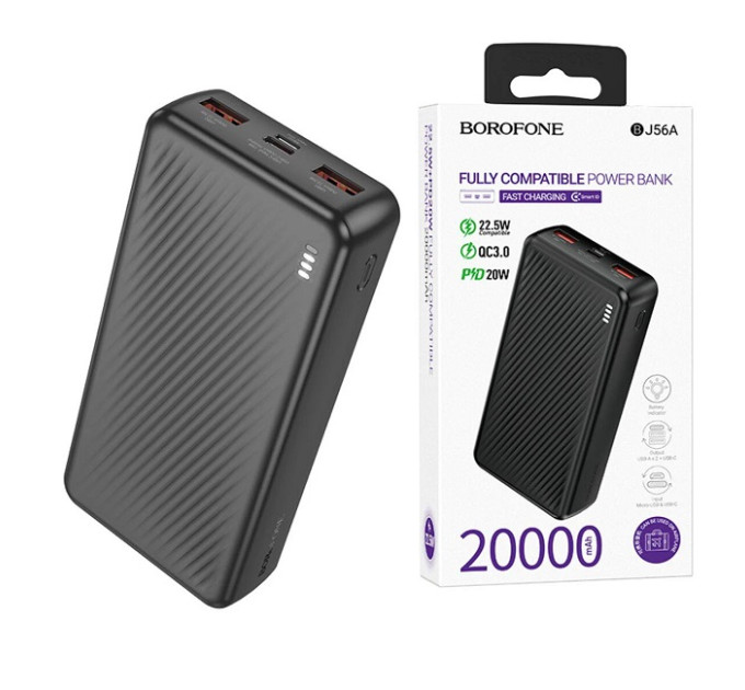 Мобільна зарядка BOROFONE Power Bank 20000MAH BJ56 A 