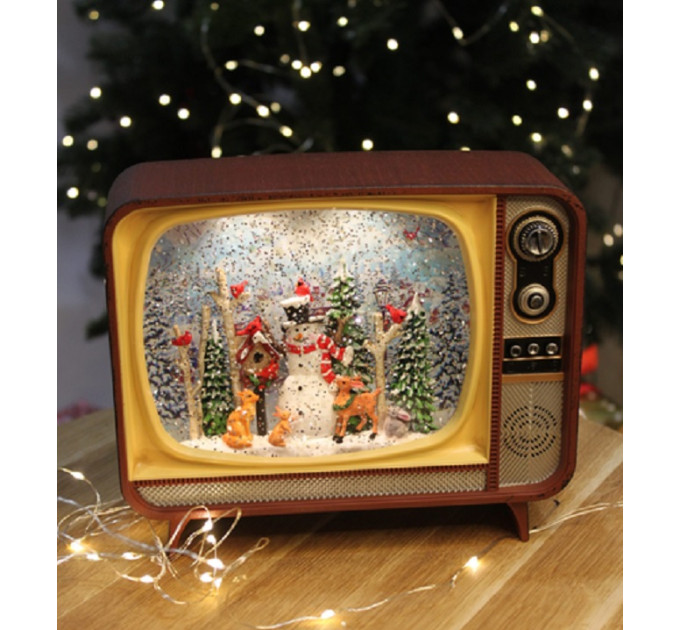 Новорічний нічник XMAS WDL-24034B ретро телевізор