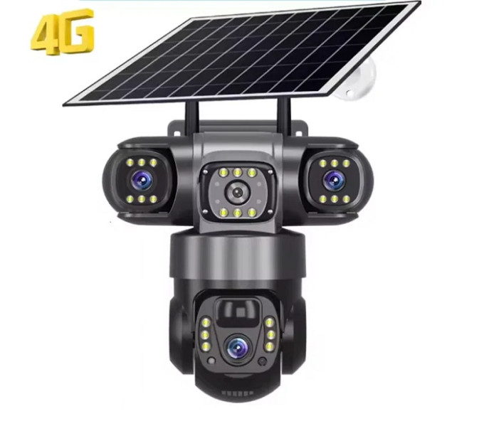 Камера на 3 лінзи працює через 4g та від сонячної панелі V 380