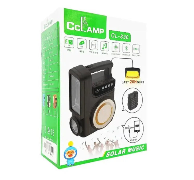 Портативная солнечная станция с радио и Bluetooth CL 830
