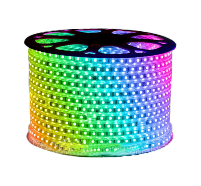Гирлянда-лента (Rope-Lights) SMD5050-RGB наружная, пров.:прозрачный, 100м (Разноцветная)