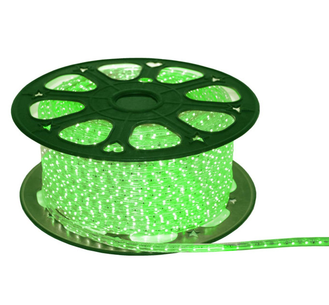 Гирлянда-лента (Rope-Lights) SMD5050-G наружная, пров.:прозрачный, 100м (Зеленый)