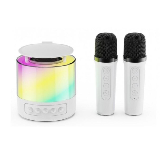 Міні-дитяче караоке з підсвічуванням RGB K19 (2 мікрофони)