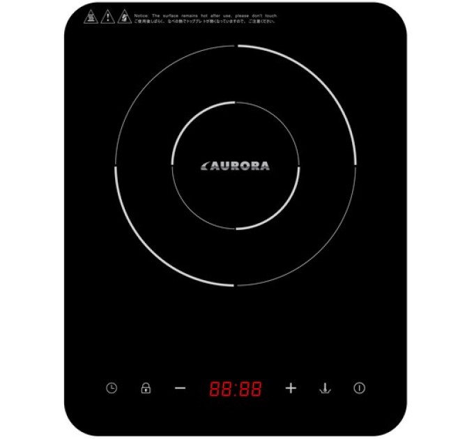 Плита індукційна AURORA AU-4471 1кф., 1600Вт. (Чорний)