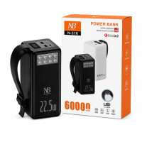 Мобільна зарядка Neobatta N-316 60000mAh  22.5W